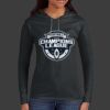 Ladies 100% Ring Spun Cotton Long Sleeve Hooded T Shirt Thumbnail