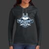 Ladies 100% Ring Spun Cotton Long Sleeve Hooded T Shirt Thumbnail