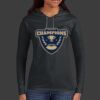 Ladies 100% Ring Spun Cotton Long Sleeve Hooded T Shirt Thumbnail