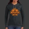 Ladies 100% Ring Spun Cotton Long Sleeve Hooded T Shirt Thumbnail