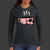 Ladies 100% Ring Spun Cotton Long Sleeve Hooded T Shirt Thumbnail