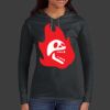 Ladies 100% Ring Spun Cotton Long Sleeve Hooded T Shirt Thumbnail