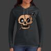 Ladies 100% Ring Spun Cotton Long Sleeve Hooded T Shirt Thumbnail