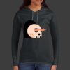 Ladies 100% Ring Spun Cotton Long Sleeve Hooded T Shirt Thumbnail