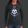 Ladies 100% Ring Spun Cotton Long Sleeve Hooded T Shirt Thumbnail