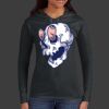 Ladies 100% Ring Spun Cotton Long Sleeve Hooded T Shirt Thumbnail