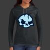 Ladies 100% Ring Spun Cotton Long Sleeve Hooded T Shirt Thumbnail