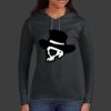 Ladies 100% Ring Spun Cotton Long Sleeve Hooded T Shirt Thumbnail