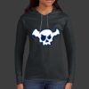 Ladies 100% Ring Spun Cotton Long Sleeve Hooded T Shirt Thumbnail