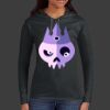 Ladies 100% Ring Spun Cotton Long Sleeve Hooded T Shirt Thumbnail