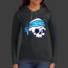 Ladies 100% Ring Spun Cotton Long Sleeve Hooded T Shirt Thumbnail