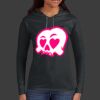 Ladies 100% Ring Spun Cotton Long Sleeve Hooded T Shirt Thumbnail