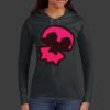 Ladies 100% Ring Spun Cotton Long Sleeve Hooded T Shirt Thumbnail
