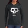 Ladies 100% Ring Spun Cotton Long Sleeve Hooded T Shirt Thumbnail