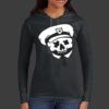 Ladies 100% Ring Spun Cotton Long Sleeve Hooded T Shirt Thumbnail