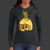 Ladies 100% Ring Spun Cotton Long Sleeve Hooded T Shirt Thumbnail