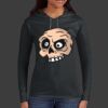 Ladies 100% Ring Spun Cotton Long Sleeve Hooded T Shirt Thumbnail