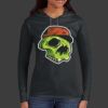 Ladies 100% Ring Spun Cotton Long Sleeve Hooded T Shirt Thumbnail