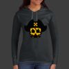 Ladies 100% Ring Spun Cotton Long Sleeve Hooded T Shirt Thumbnail