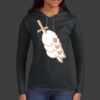 Ladies 100% Ring Spun Cotton Long Sleeve Hooded T Shirt Thumbnail