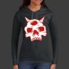 Ladies 100% Ring Spun Cotton Long Sleeve Hooded T Shirt Thumbnail