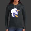 Ladies 100% Ring Spun Cotton Long Sleeve Hooded T Shirt Thumbnail