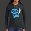 Ladies 100% Ring Spun Cotton Long Sleeve Hooded T Shirt Thumbnail