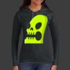 Ladies 100% Ring Spun Cotton Long Sleeve Hooded T Shirt Thumbnail