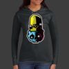 Ladies 100% Ring Spun Cotton Long Sleeve Hooded T Shirt Thumbnail