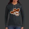 Ladies 100% Ring Spun Cotton Long Sleeve Hooded T Shirt Thumbnail