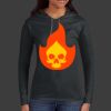 Ladies 100% Ring Spun Cotton Long Sleeve Hooded T Shirt Thumbnail