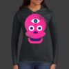 Ladies 100% Ring Spun Cotton Long Sleeve Hooded T Shirt Thumbnail