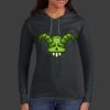 Ladies 100% Ring Spun Cotton Long Sleeve Hooded T Shirt Thumbnail