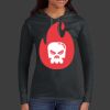 Ladies 100% Ring Spun Cotton Long Sleeve Hooded T Shirt Thumbnail