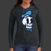 Ladies 100% Ring Spun Cotton Long Sleeve Hooded T Shirt Thumbnail