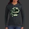 Ladies 100% Ring Spun Cotton Long Sleeve Hooded T Shirt Thumbnail