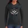 Ladies 100% Ring Spun Cotton Long Sleeve Hooded T Shirt Thumbnail