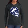 Ladies 100% Ring Spun Cotton Long Sleeve Hooded T Shirt Thumbnail