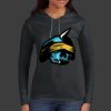 Ladies 100% Ring Spun Cotton Long Sleeve Hooded T Shirt Thumbnail