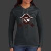 Ladies 100% Ring Spun Cotton Long Sleeve Hooded T Shirt Thumbnail