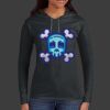 Ladies 100% Ring Spun Cotton Long Sleeve Hooded T Shirt Thumbnail