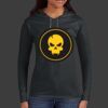 Ladies 100% Ring Spun Cotton Long Sleeve Hooded T Shirt Thumbnail