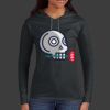 Ladies 100% Ring Spun Cotton Long Sleeve Hooded T Shirt Thumbnail