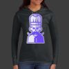 Ladies 100% Ring Spun Cotton Long Sleeve Hooded T Shirt Thumbnail