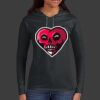 Ladies 100% Ring Spun Cotton Long Sleeve Hooded T Shirt Thumbnail