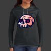 Ladies 100% Ring Spun Cotton Long Sleeve Hooded T Shirt Thumbnail