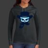 Ladies 100% Ring Spun Cotton Long Sleeve Hooded T Shirt Thumbnail