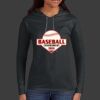 Ladies 100% Ring Spun Cotton Long Sleeve Hooded T Shirt Thumbnail