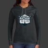 Ladies 100% Ring Spun Cotton Long Sleeve Hooded T Shirt Thumbnail