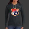 Ladies 100% Ring Spun Cotton Long Sleeve Hooded T Shirt Thumbnail